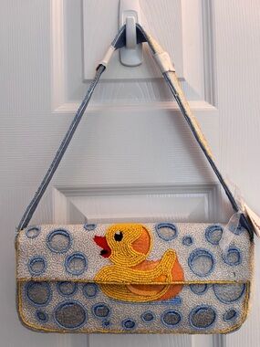 🫧Beaded Rubber Duck Shoulder Bag in Yellow and Blue🫧🐤